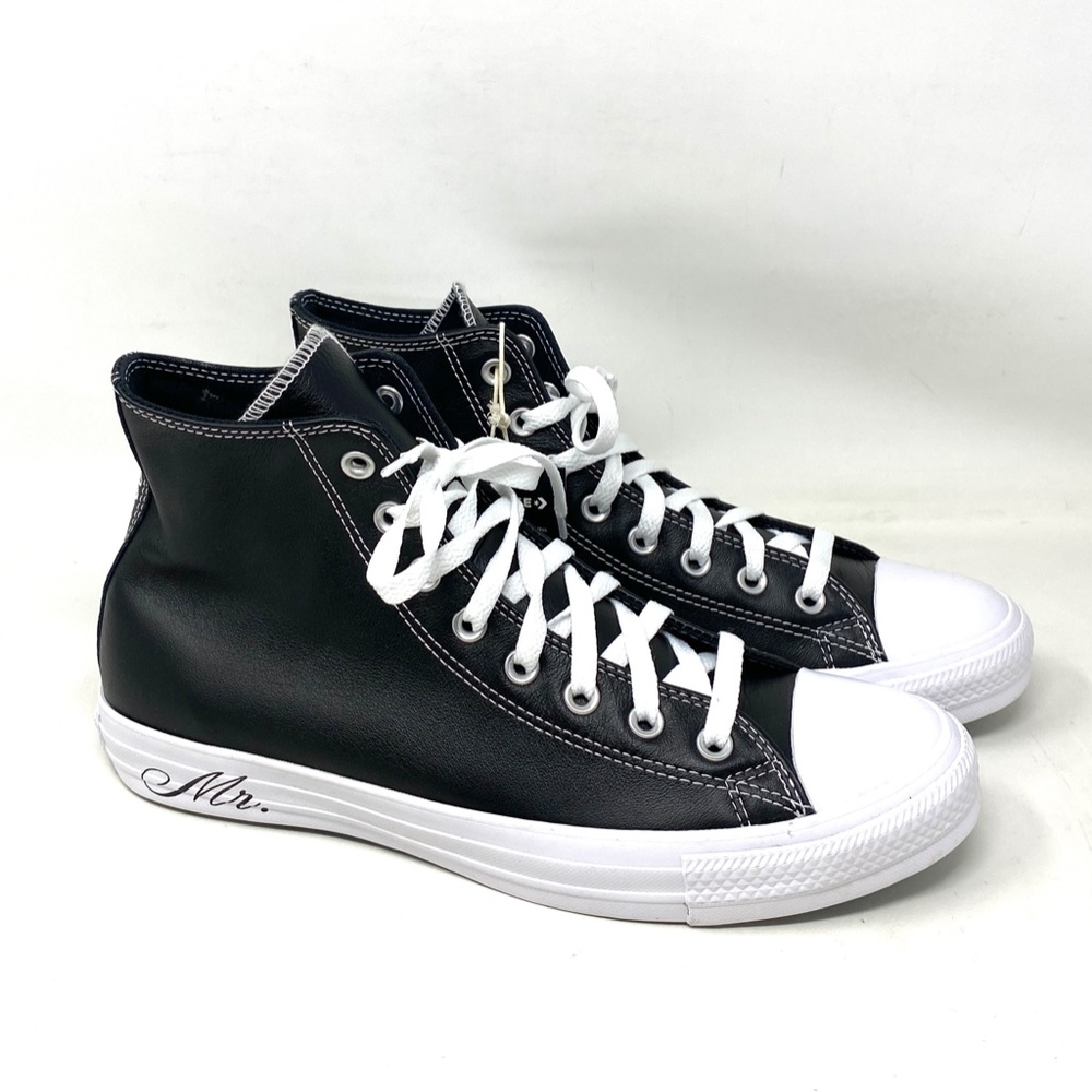 Converse Ctas High Leather Black Men’s Size Sneakers Custom A02247C-BBW09-15-22 - Picture 5 of 11